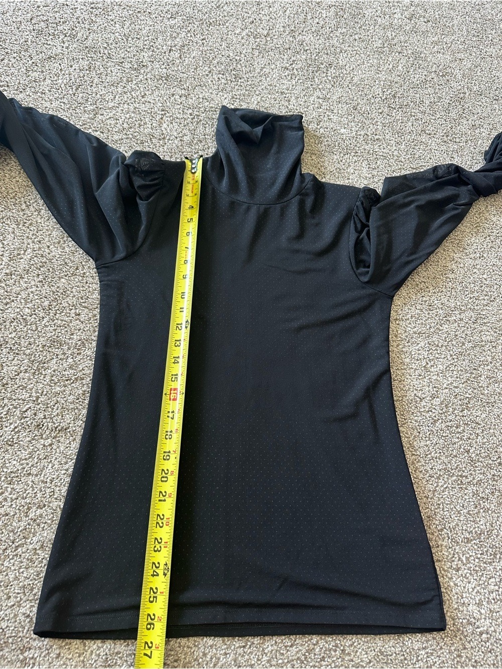 Ganni Addison Turtleneck Mesh Top Black Size EU 42 US 10-12 - Picture 12 of 14